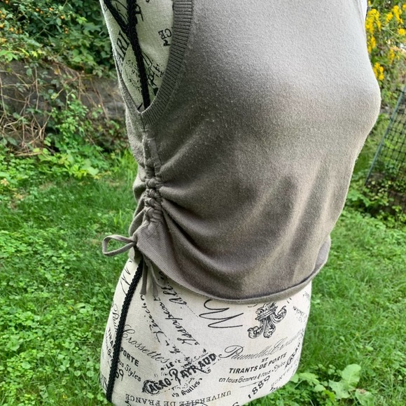 Olive Green sweater material with side tie detail - Picture 9 of 15